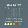 LEDs 1,8 mm, orange, diffus farbig