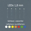 LEDs 1,8 mm, rot, wasserklar