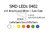 SMD-LEDs Bauform 0402 mit angelöteten Drähten, Low Cost, blau