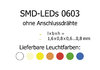 SMD-LED, Bauform 0603, kaltweiß
