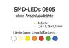 SMD-LED, Bauform 0805, kaltweiß