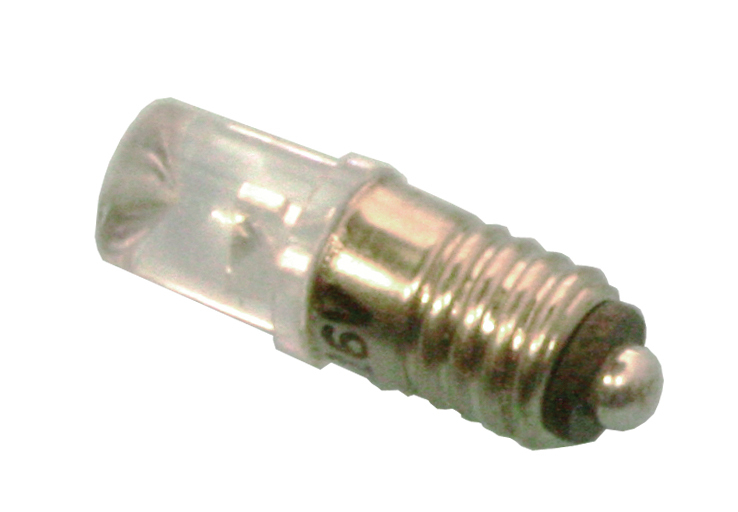 3,5-4,5V LED-Birnchen zum Einschrauben in E5.5 Fassung Warm weiß. 