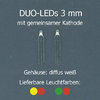 Duo-LEDs 3 mm, gemeinsame Kathode, rot-grün